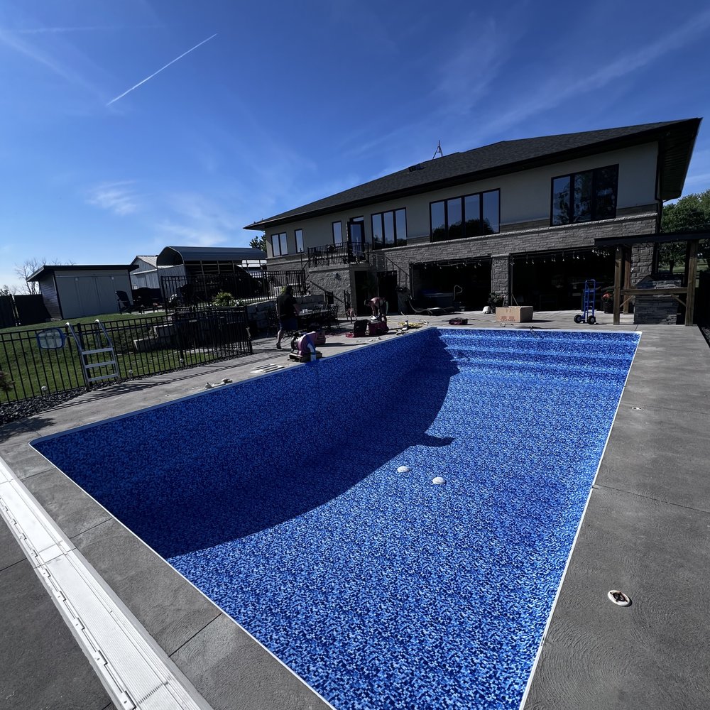 building pools in indiana at a clients house
