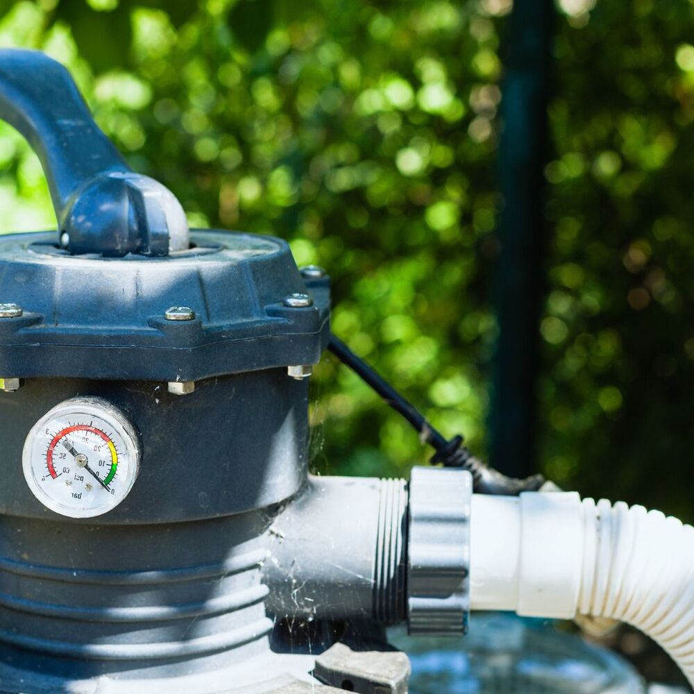 New pool pump and filtration system installed at a Midwest residential pool.